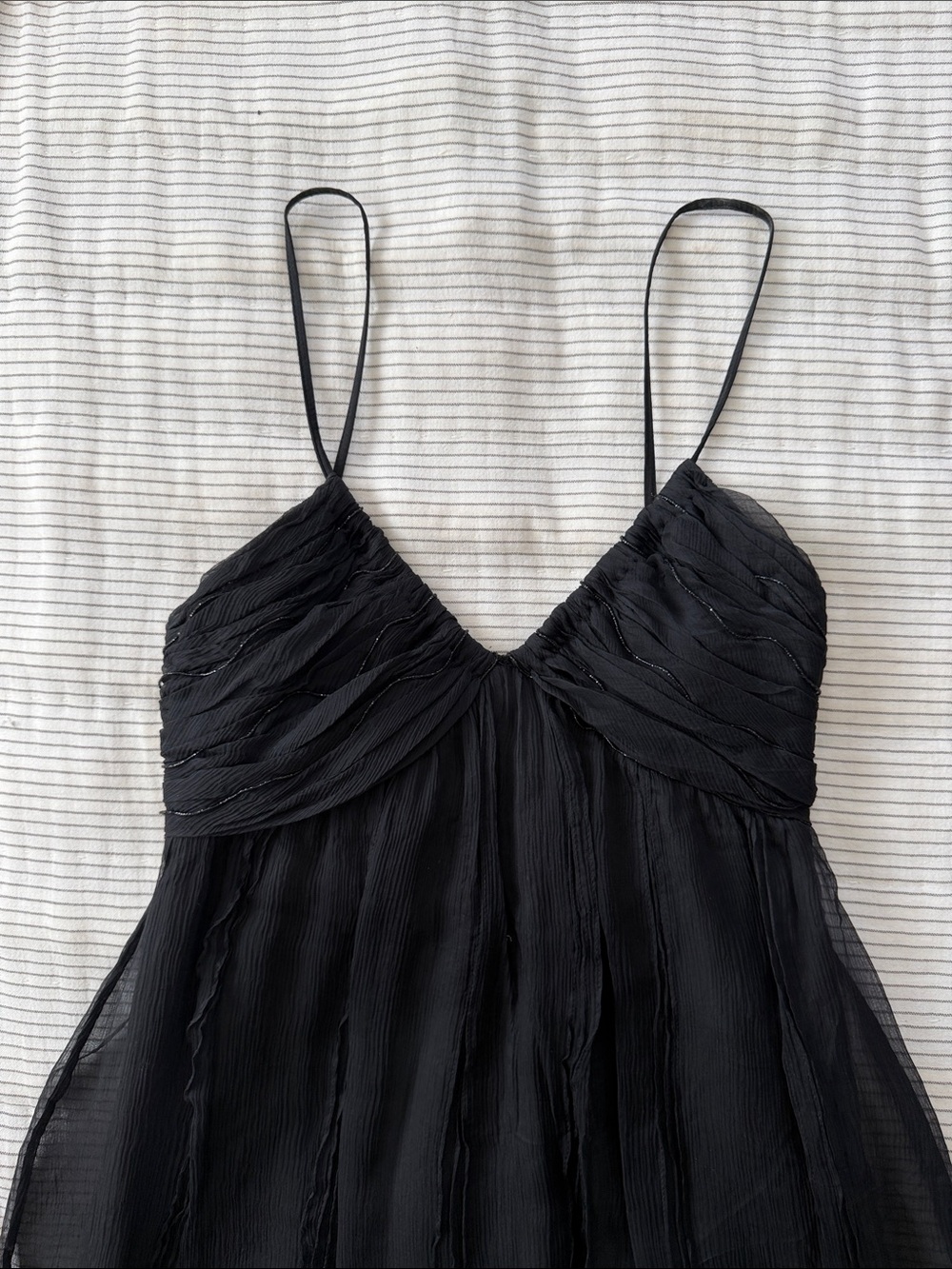 BOSS By Hugo Boss Black Beaded Strappy Midi Dress